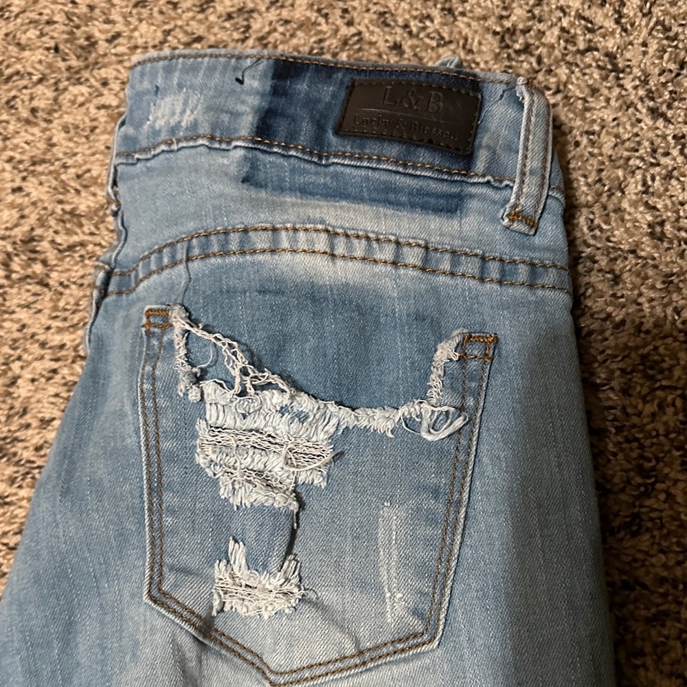 L&B Denim Jeans with Distressed Details